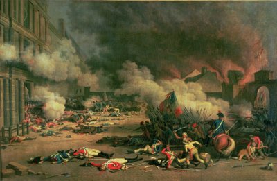 Einnahme der Tuilerien, Hof des Carrousel, 10. August 1792 von Jean Duplessi Bertaux